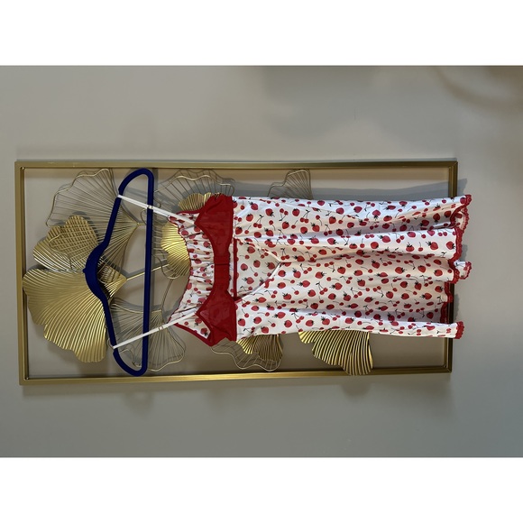 PINK by Frankies Bikinis Sailor Satin Cherries Strawberries Dress - Picture 7 of 12